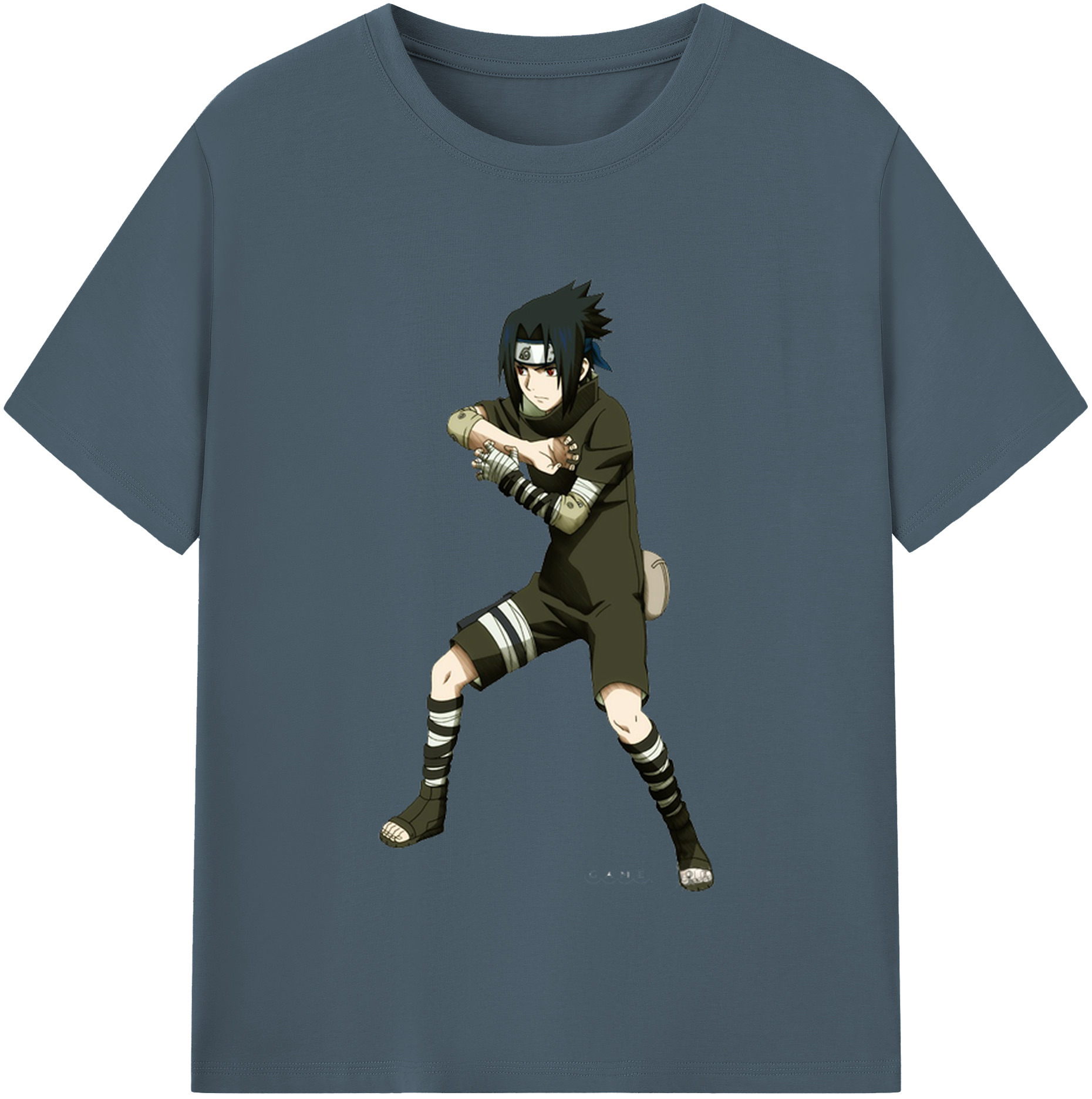 （画像用） NARUTO -ナルト- うちは サスケ Uchiha Sasuke 綿100％半袖Tシャツ（フロントプリント）